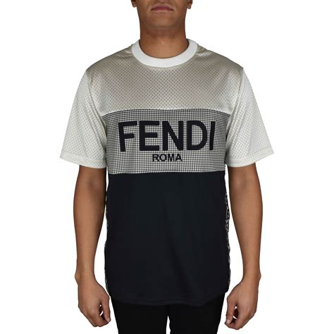 fendi t shirt black and white|fendi black strap sweater.